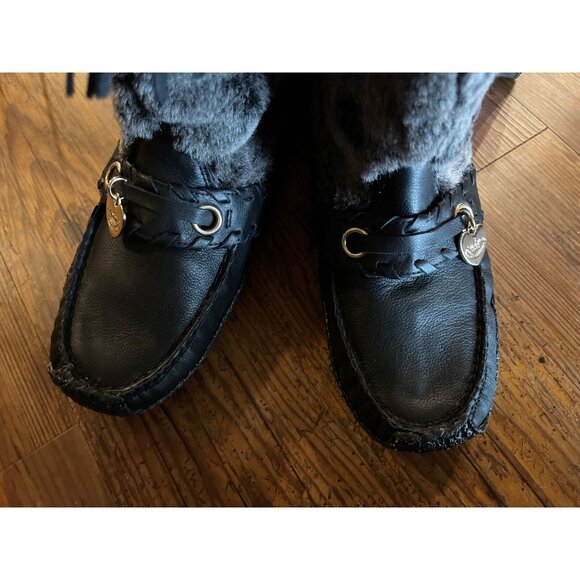 Juicy Couture mukluk faux fur moccasin boots y2k Vintage Size 10 US New In Box - Picture 3 of 9